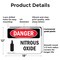 Signmission Nitrous Oxide Danger Sign, Plastic, 18in W x 12in L, 2PK OS-2PACK-DS-P-1218-L-1937 - alternate 5